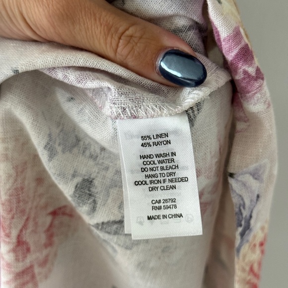 HOUSE OF HARLOW 1960 Floral Linen Maxi Dress M - Picture 10 of 12